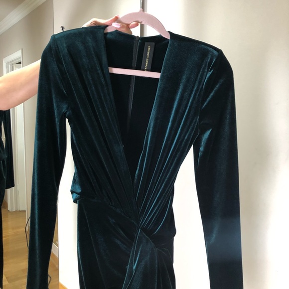 SOLD Alexandre vauthier green velvet mini dress - Picture 6 of 7